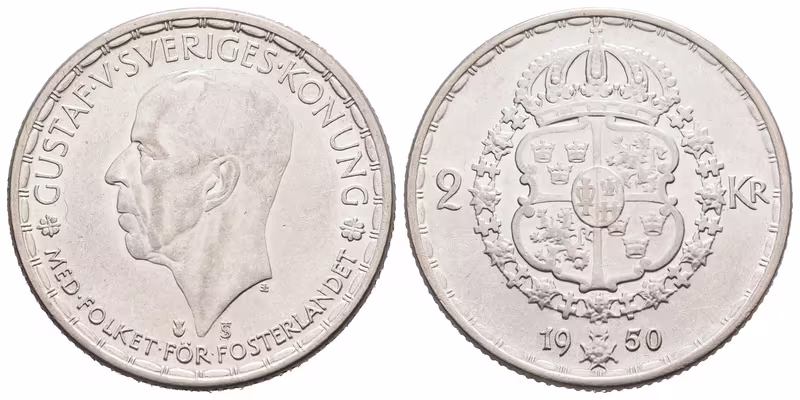 Švédsko, 2 Koruna 1950