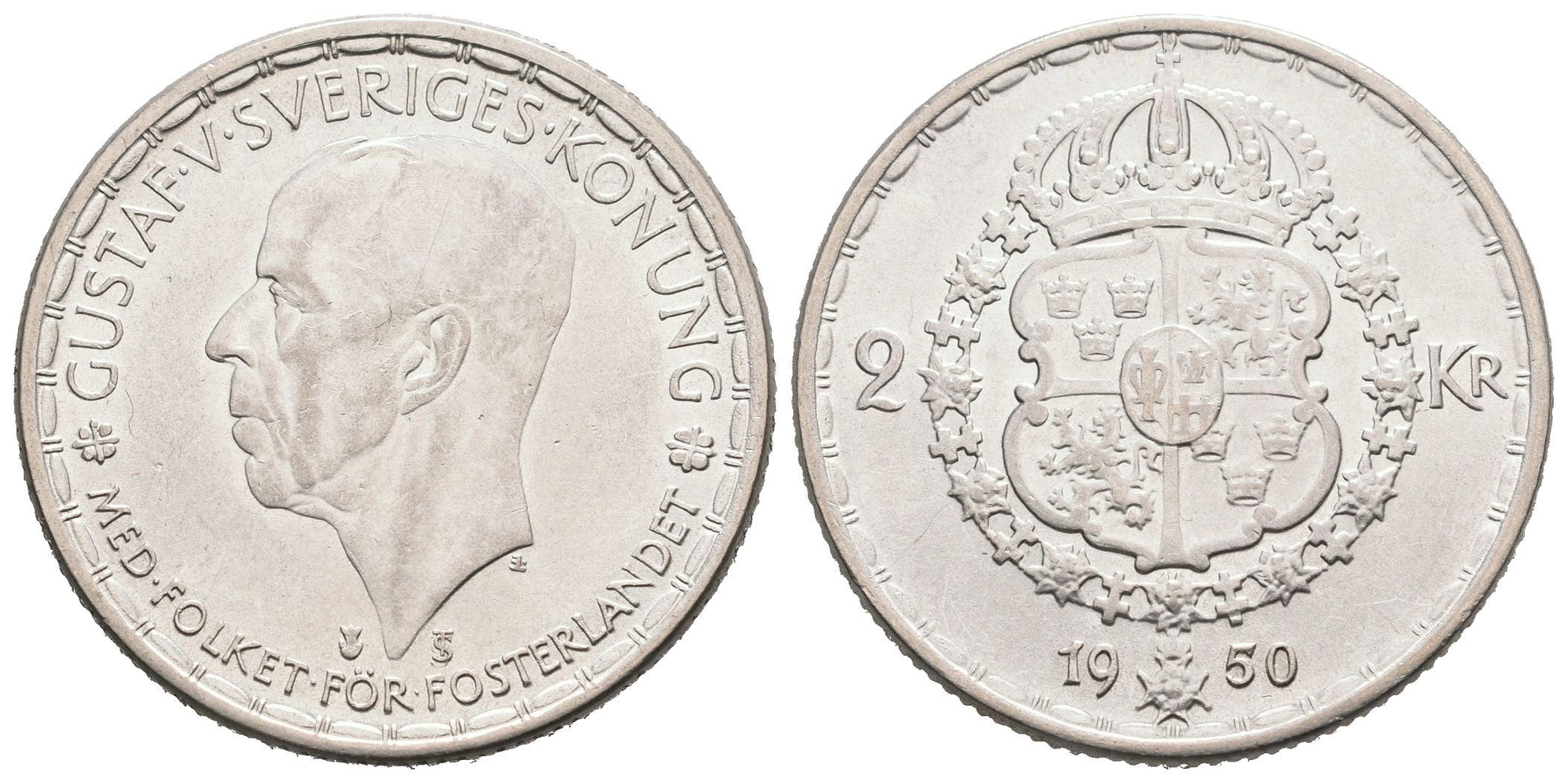 Švédsko, 2 Koruna 1950