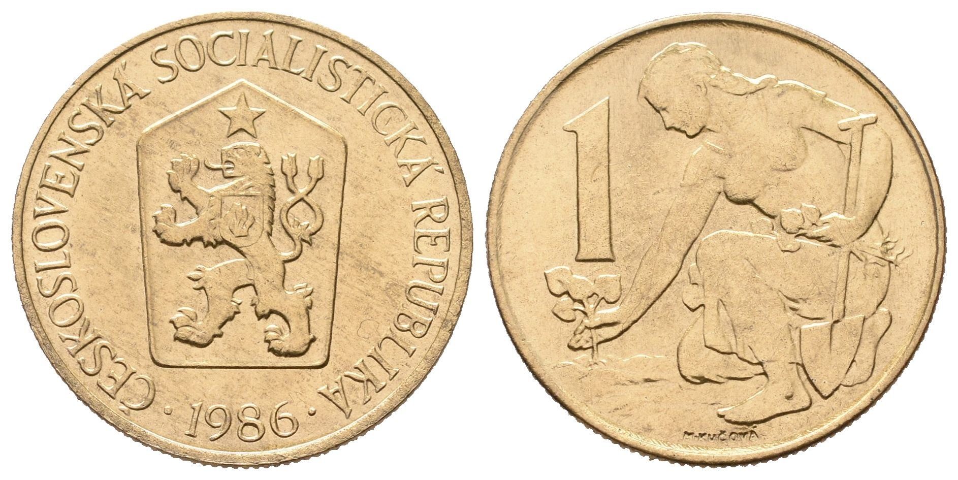 1 Koruna 1986