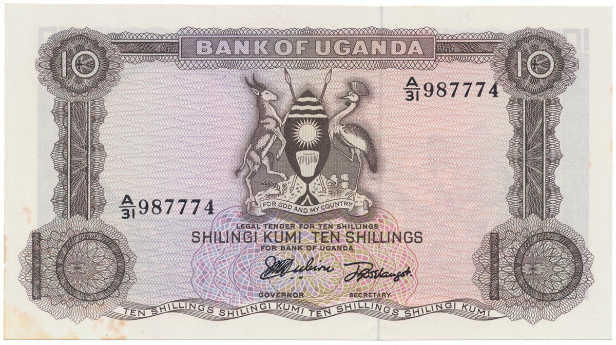 Uganda, 10 Shillings (1966), P.2a