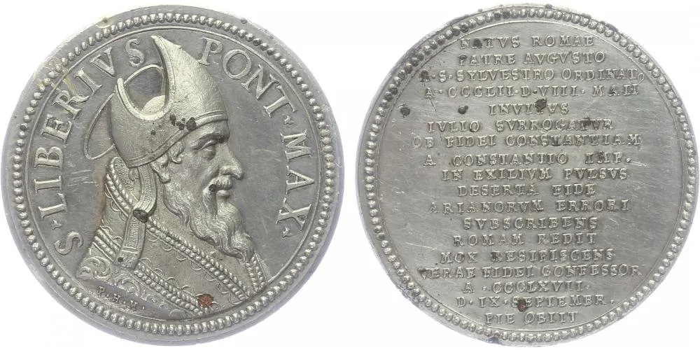 Vatikán - životopisné medaile, cca 18. století — 1
