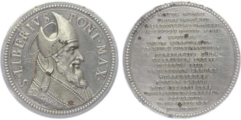 Vatikán - životopisné medaile, cca 18. století — 1