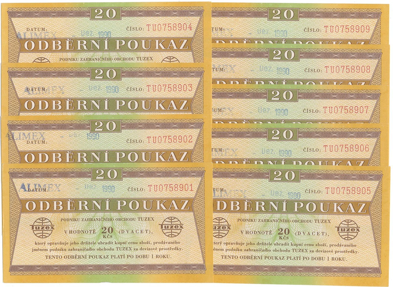 Tuzexové poukázky — 1