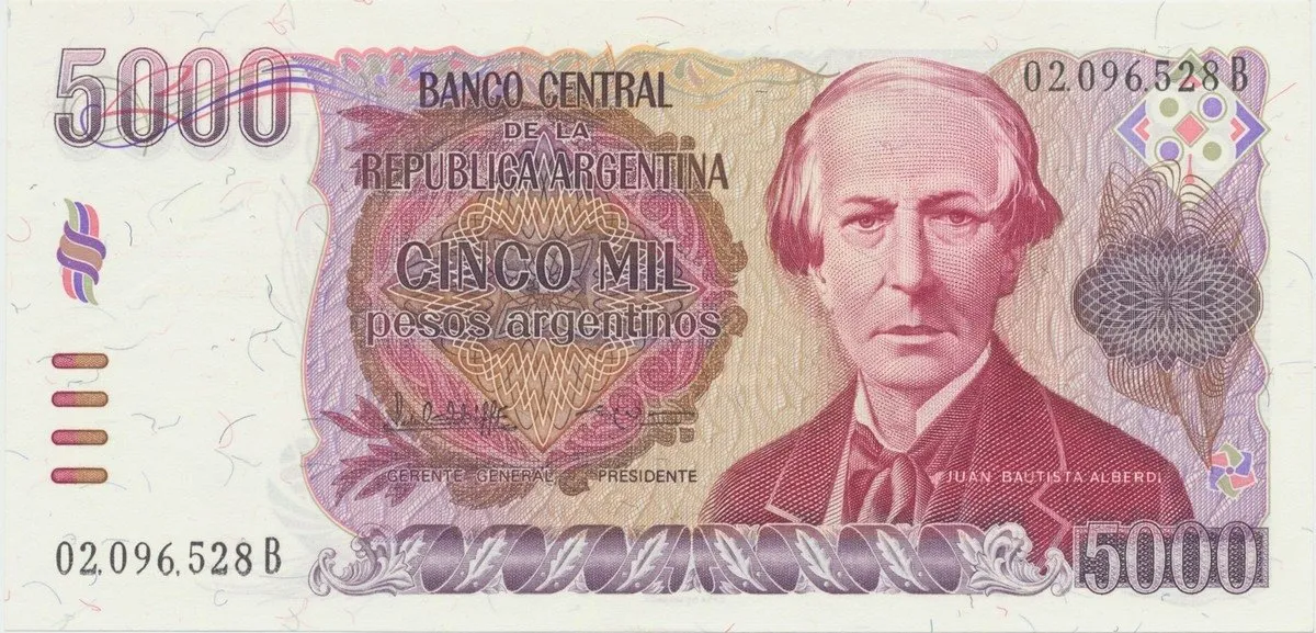 Argentina, 5000 Pesos Argentinos (1984~1985), P.318