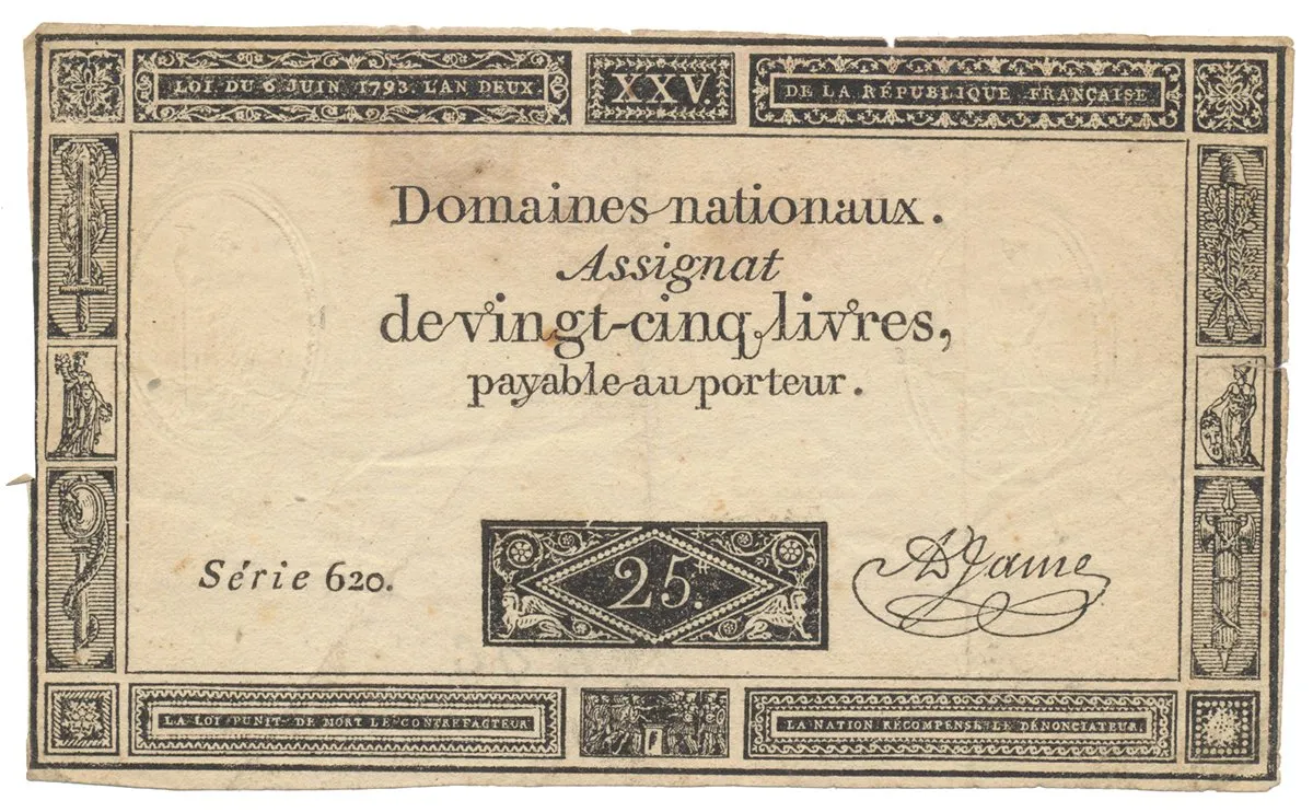 Francie, 25 Livres  6. 6. 1793, P.A71