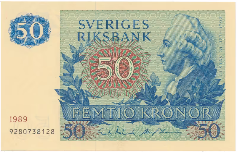 Švédsko, 50 Kronor 1989, P.53d