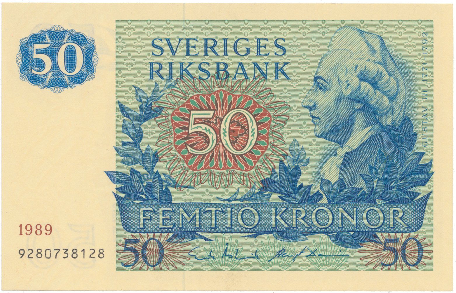 Švédsko, 50 Kronor 1989, P.53d