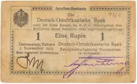 Německá Východní Afrika, 1 Rupie 1. 11. 1915, série C2, vzácnější podpis, R.916s