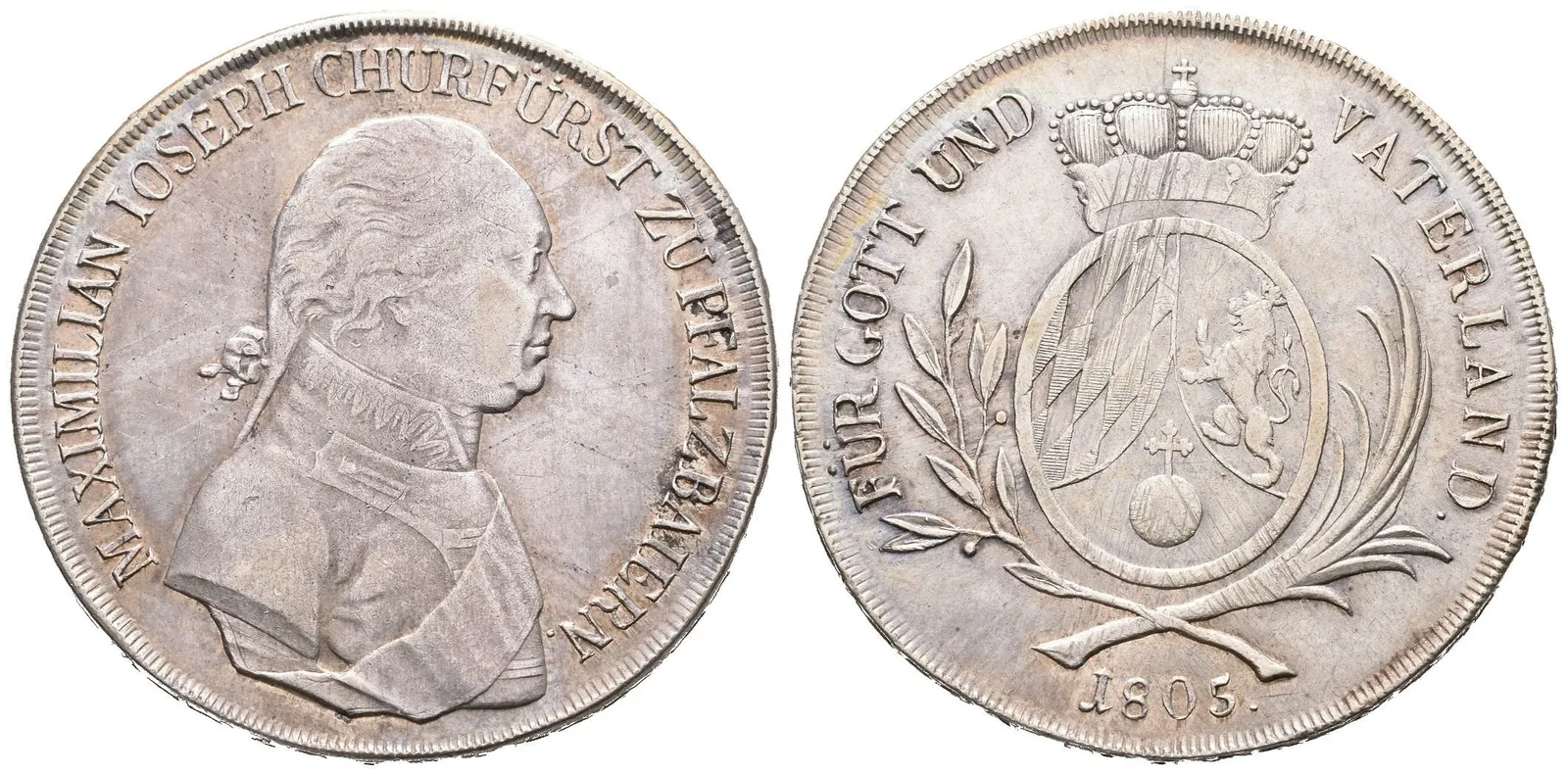Tolar 1805, Dav.547, KM.334, FÜR GOTT UND VATERLAND, — 1