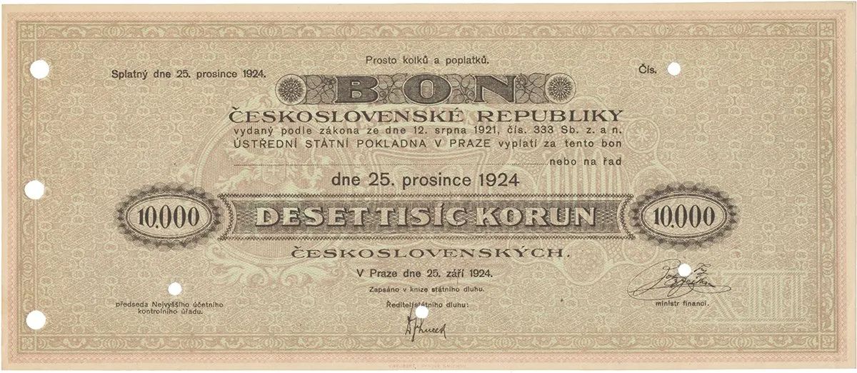 Státní pokladniční poukázky, 1919 - 1939 — 1