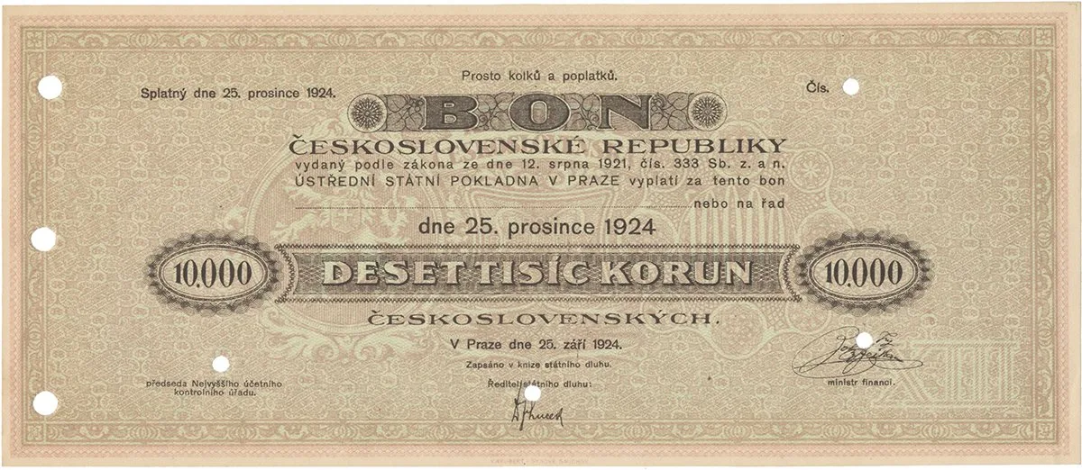 Státní pokladniční poukázky, 1919 - 1939 — 1