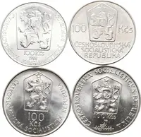 Soubor mincí 100 Kčs 1986 - Karel Hynek Mácha, 1987 - Banická akademie, — 2