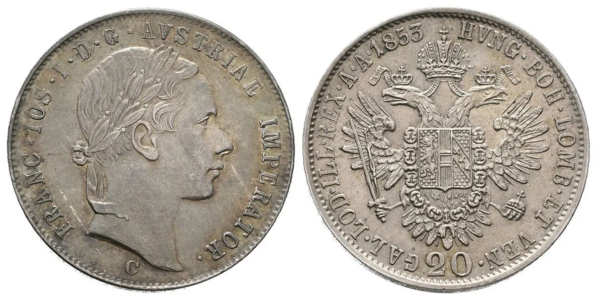 Konvenční měna, 1848 - 1857 — 1