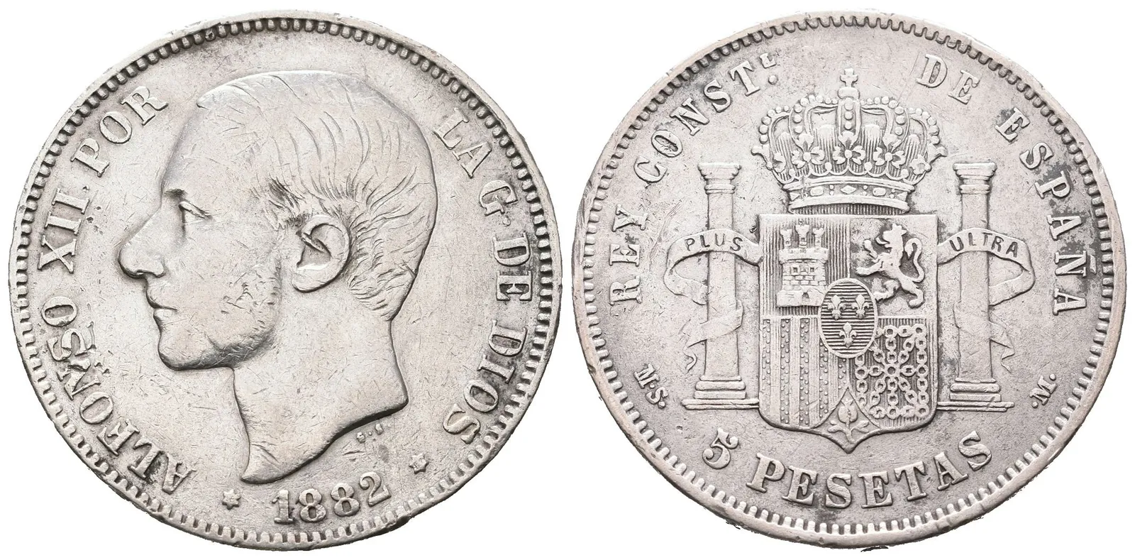 Španělsko, 5 Peseta 1882 MSM