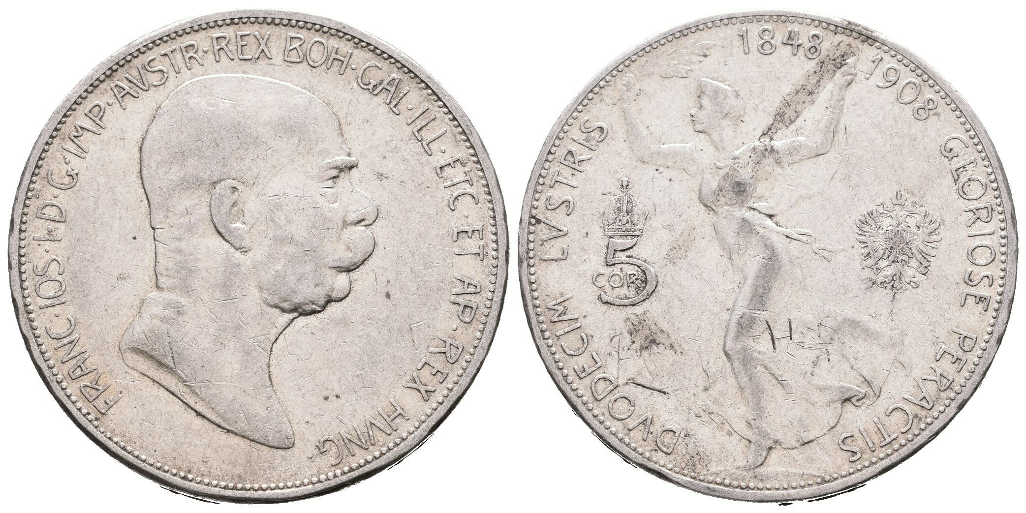 5 Koruna 1908 - jubilejní