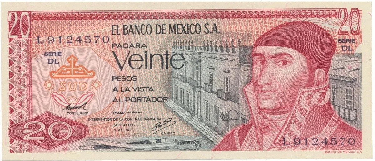 Mexiko, 20 Pesos 1973-1977, P.64b-d