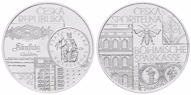 200 Kč 2025 - Založení české spořitelny Böhmische Sparkasse - bez certifikátu