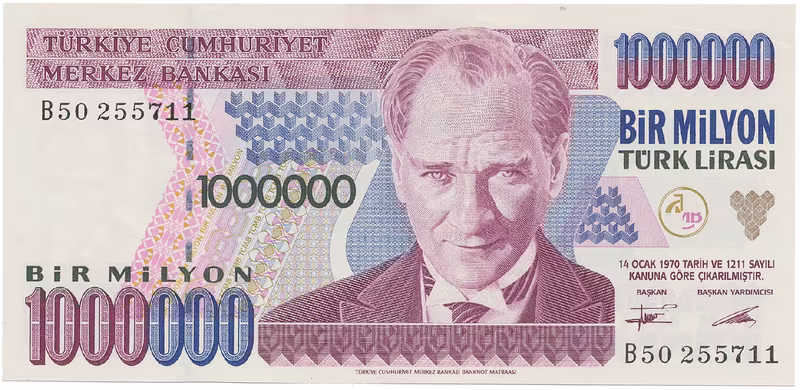 Turecko, 1.000.000 Lira (1995), P.209