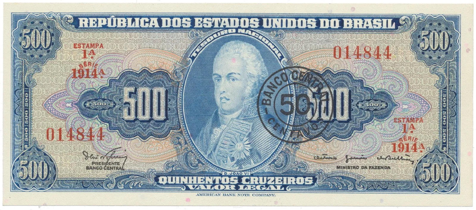 Brazílie, 50 Centavos (1967), P.186