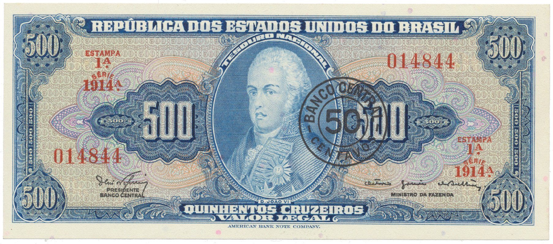 Brazílie, 50 Centavos (1967), P.186