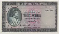 1000 Koruna b.d. (1945), série BE, Hej.76a.S1