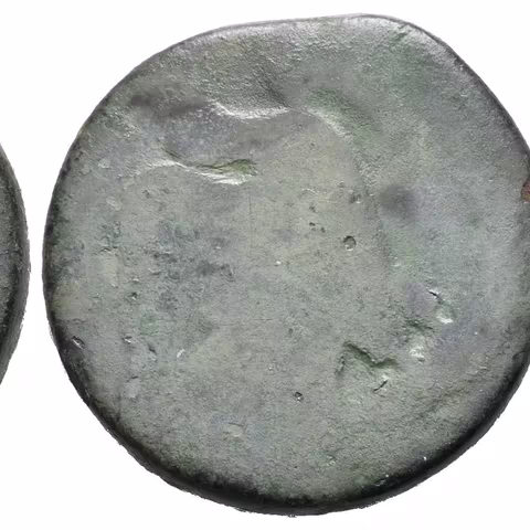 AE Hemilitron, 405 - 392. Kr., kontramarkovaná ražba, na Av. kontramarka - hlava Herakla zprava,