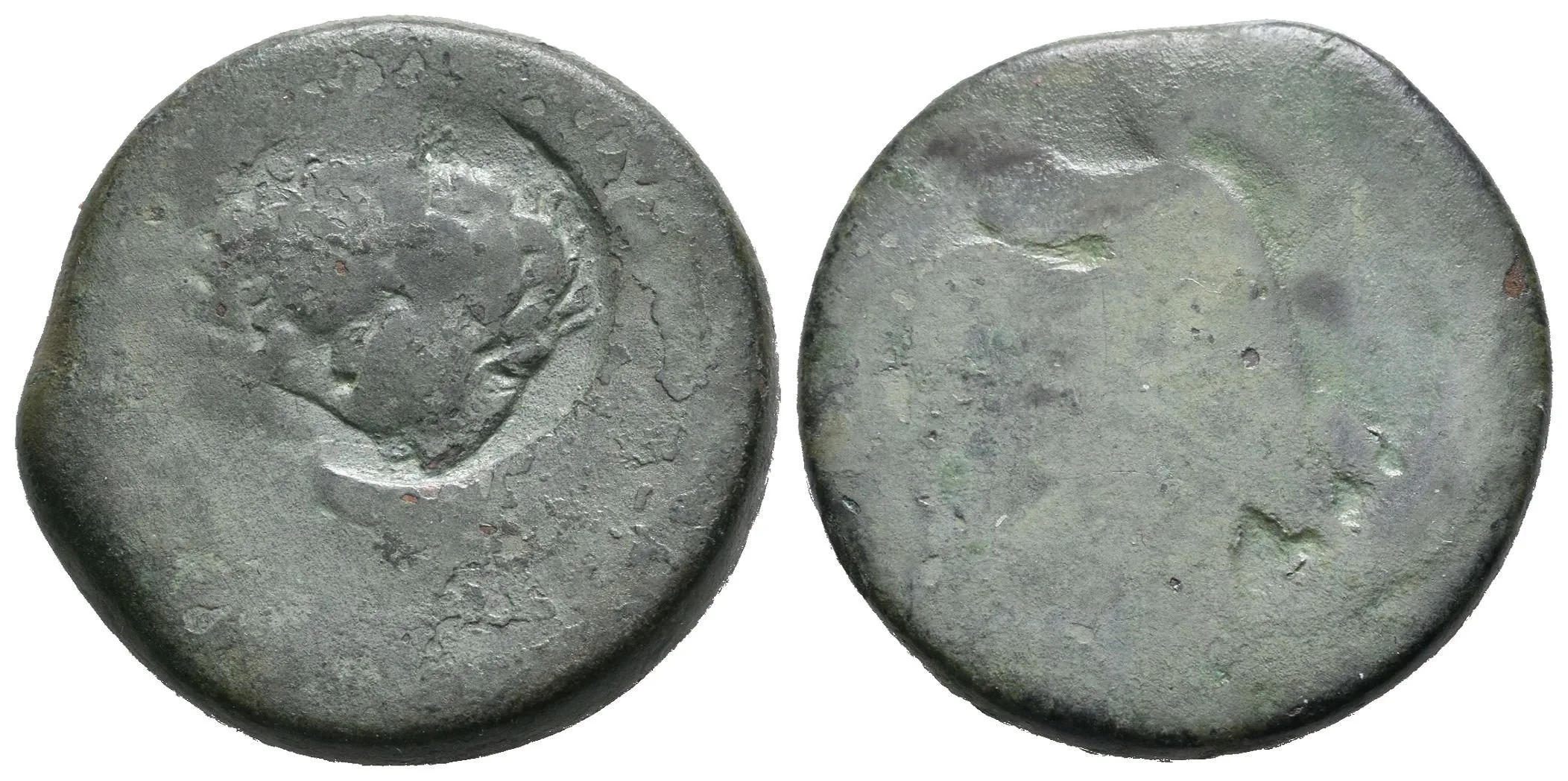 AE Hemilitron, 405 - 392. Kr., kontramarkovaná ražba, na Av. kontramarka - hlava Herakla zprava, — 1