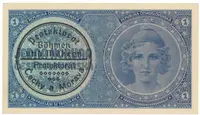 Protektorát Čechy a Morava, 1 Koruna b.d. (1938/1940), strojový přetisk, Hej.28b