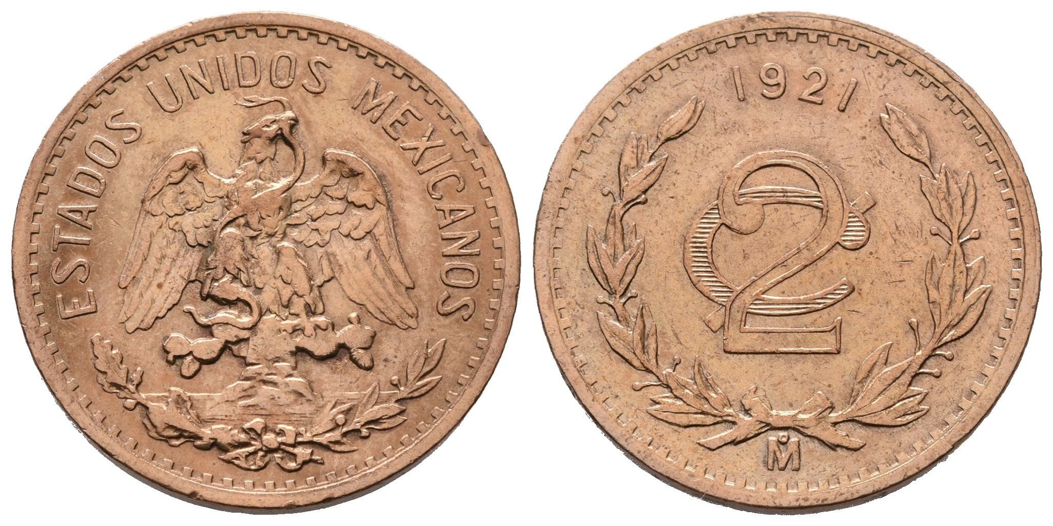 Mexiko, 2 Centavo 1921 M