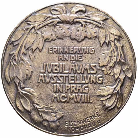 AE Medaile 1908 - K 60. výročí panování a k Jubilejní hospodářsko-průmyslové výstavě