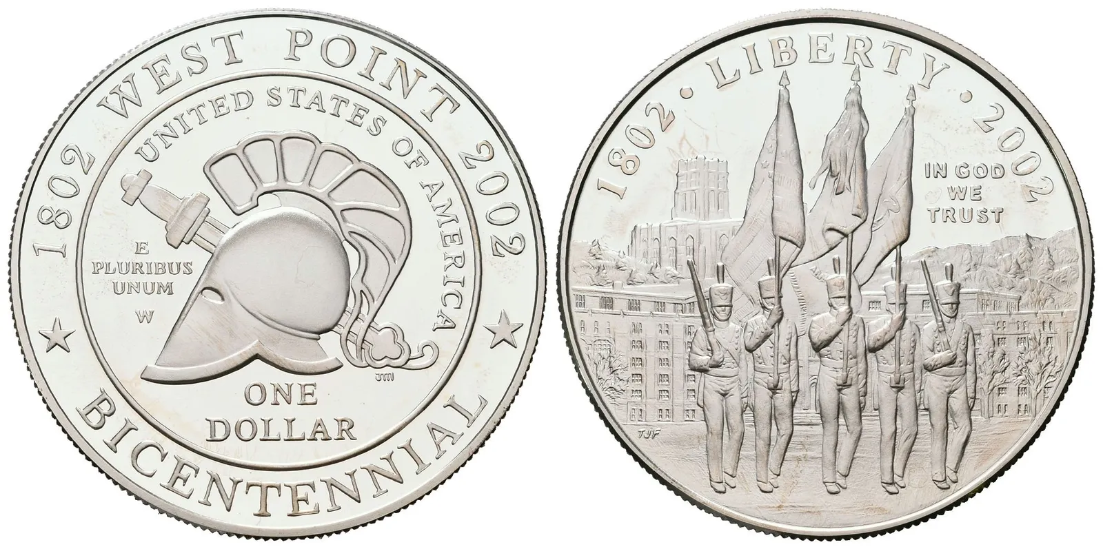 USA, 1 Dollar 2002 - West Point Military Academy, PROOF