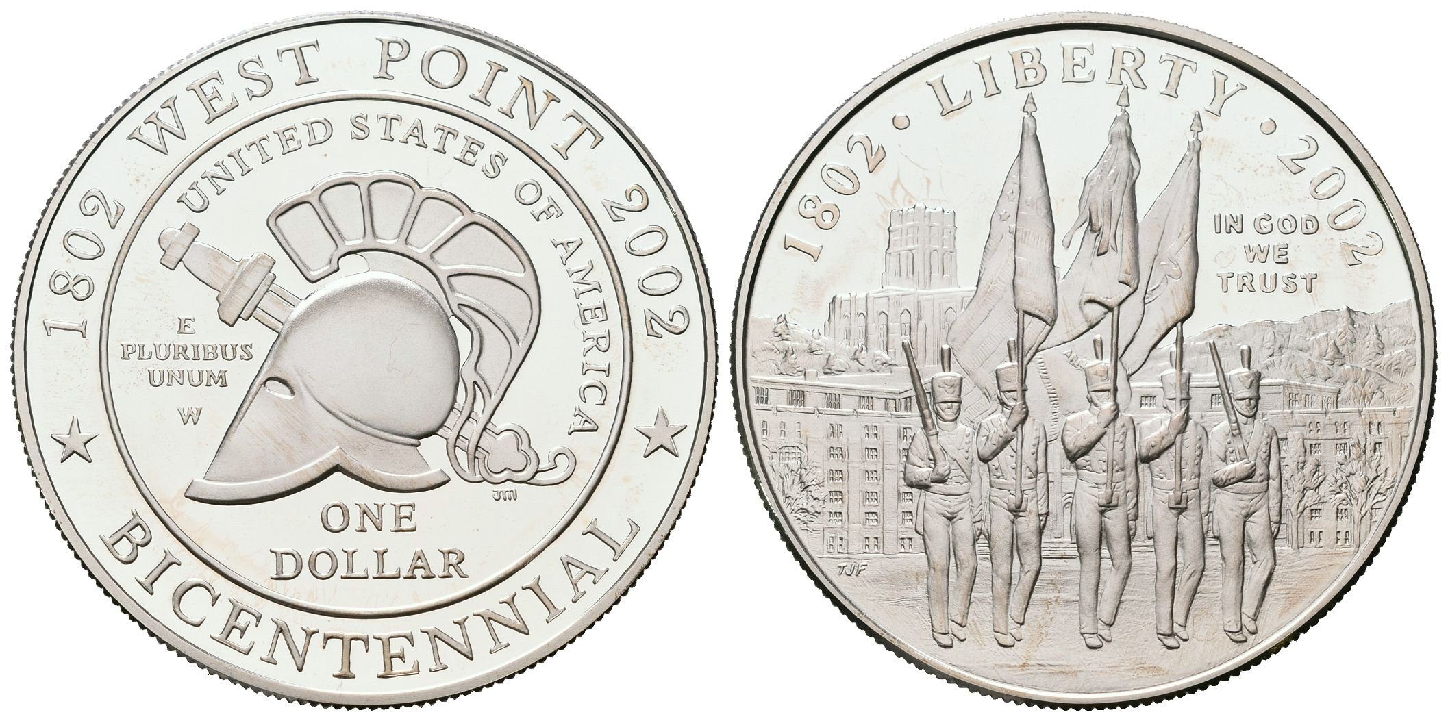 USA, 1 Dollar 2002 - West Point Military Academy, PROOF