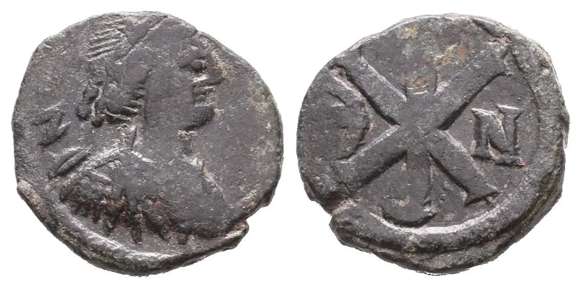 Justin I., pentanummium, Konstantinopol, Sear 93