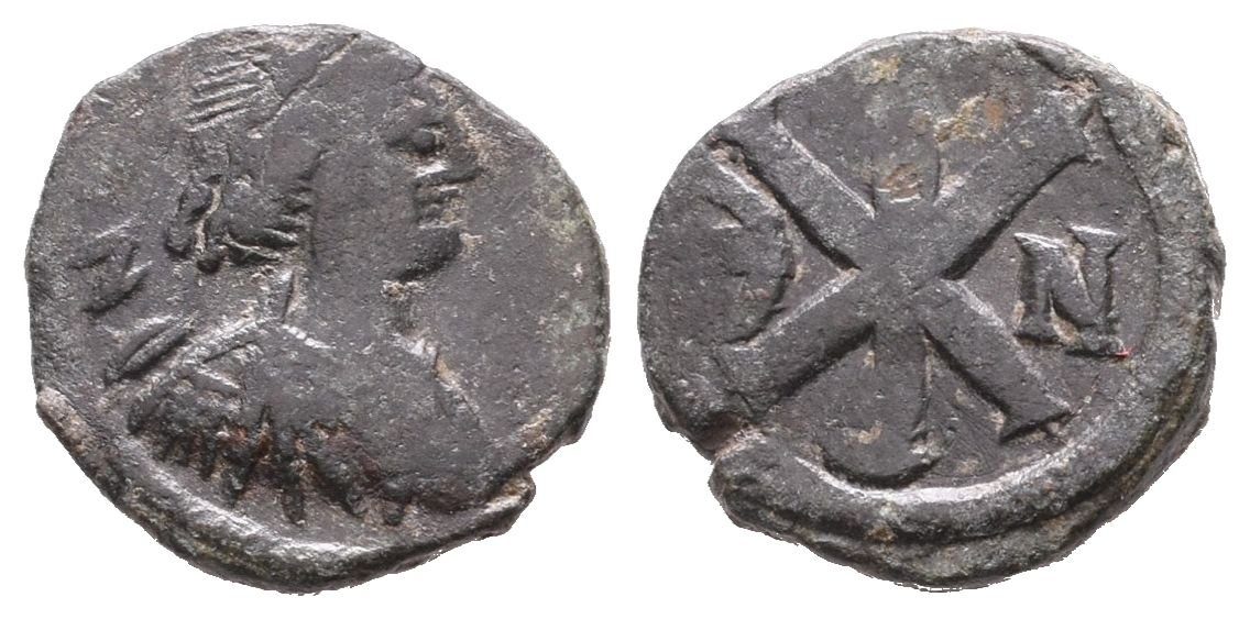 Justin I., pentanummium, Konstantinopol, Sear 93