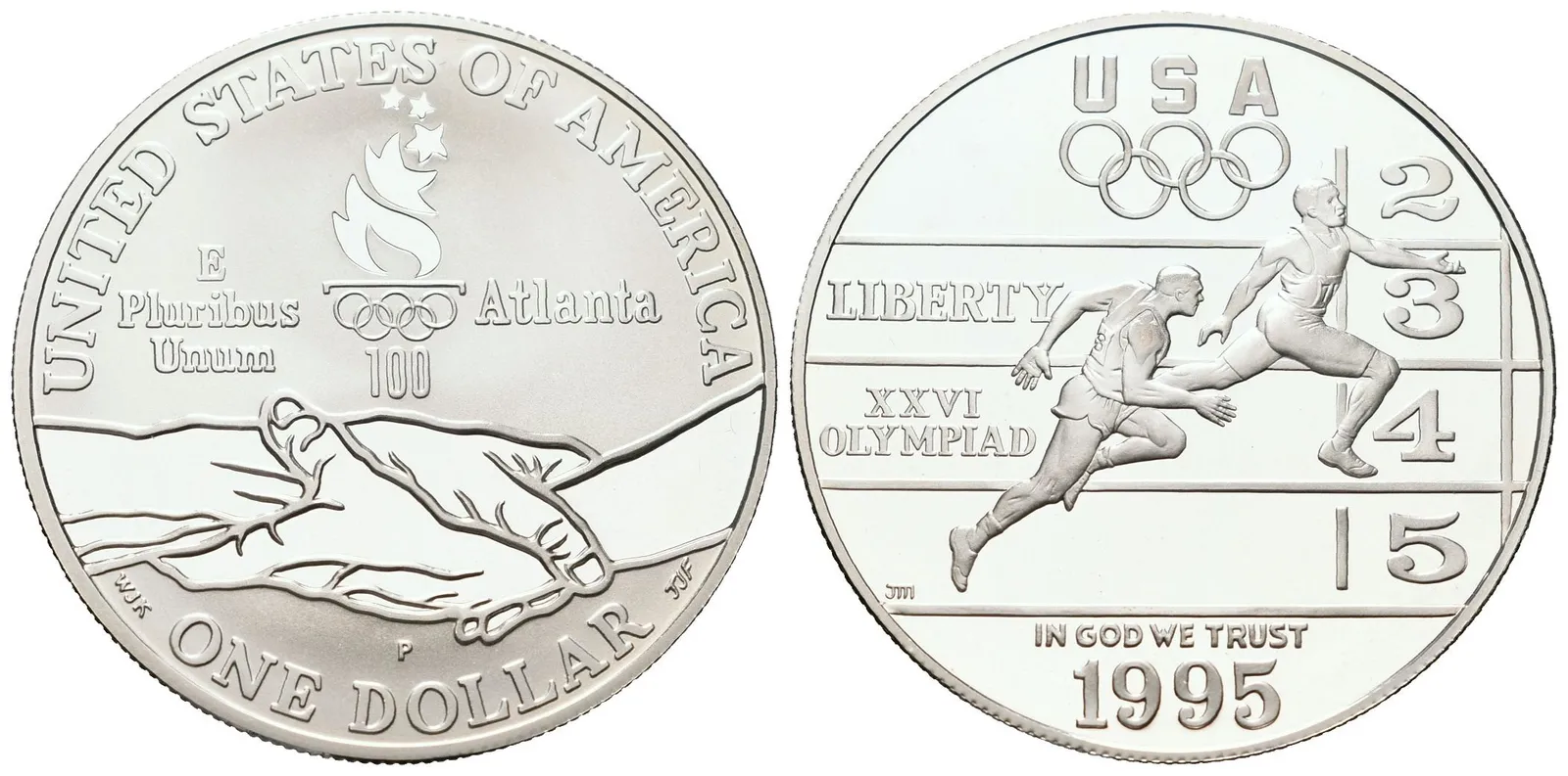 USA, 1 Dollar 1995 - Olympijské hry, PROOF