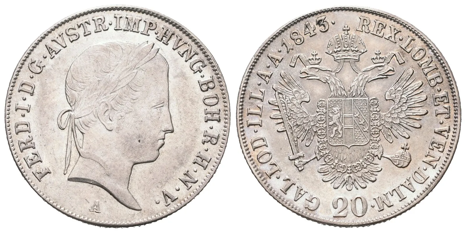Ferdinand V., 20 Krejcar 1843 A, Vídeň