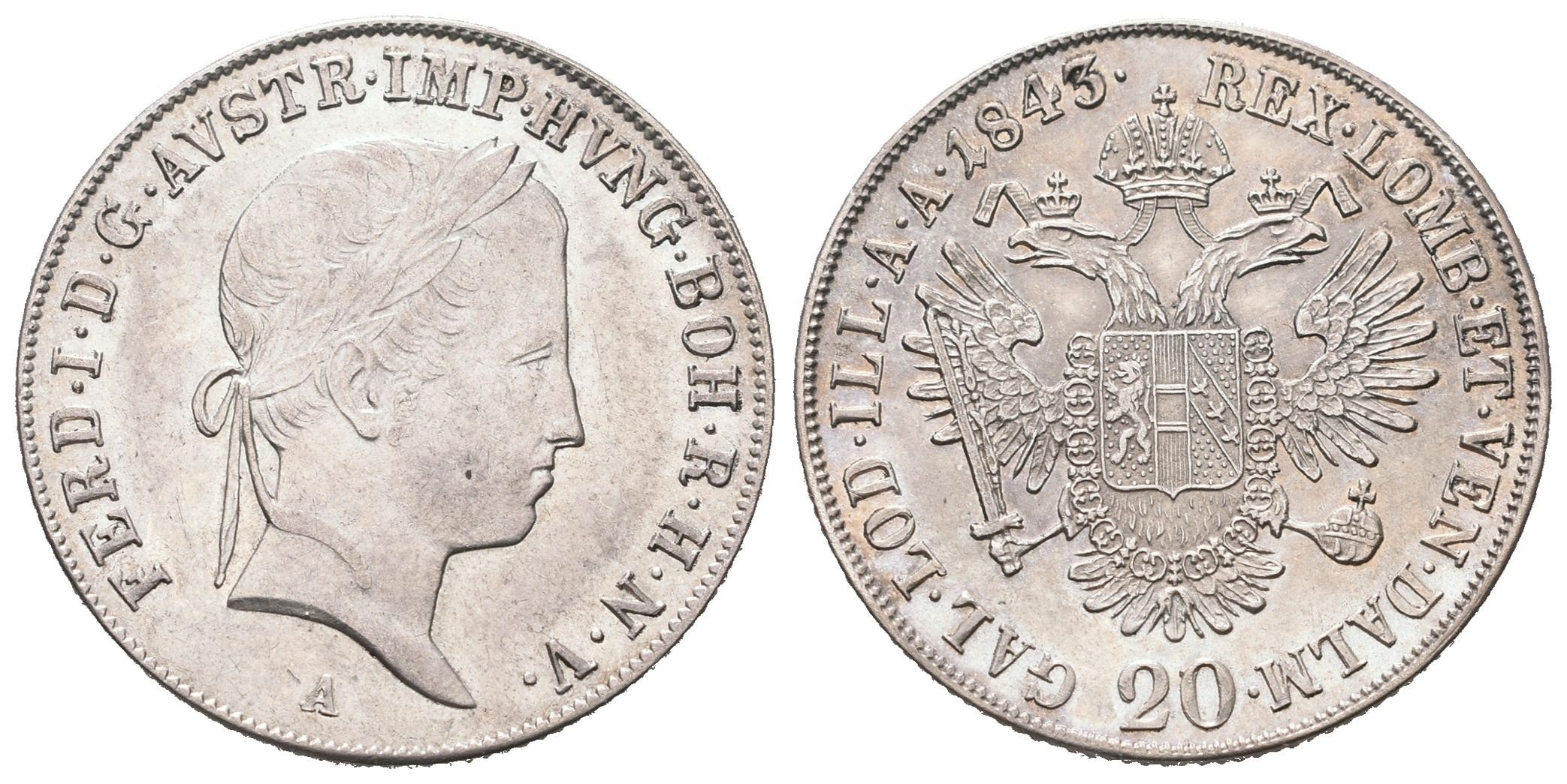 Ferdinand V., 20 Krejcar 1843 A, Vídeň