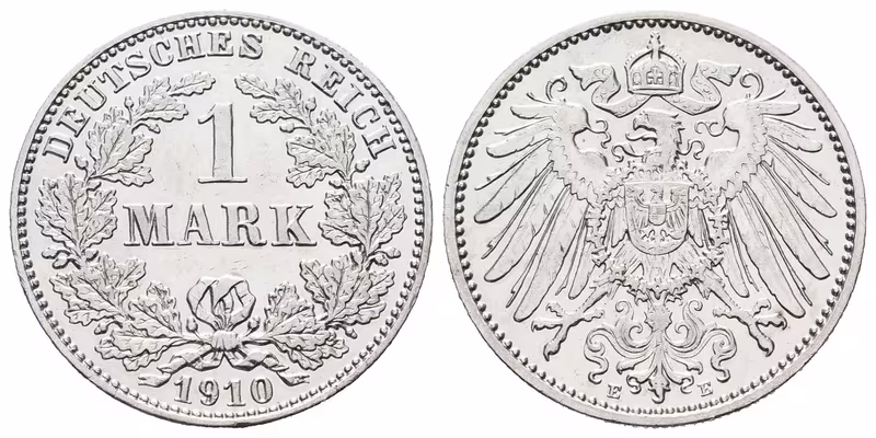 Německé císařství, 1 Marka 1910 E