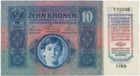 10 Koruna 1915 (1919), stříhaný kolek, Hej.1a - fotografie 2