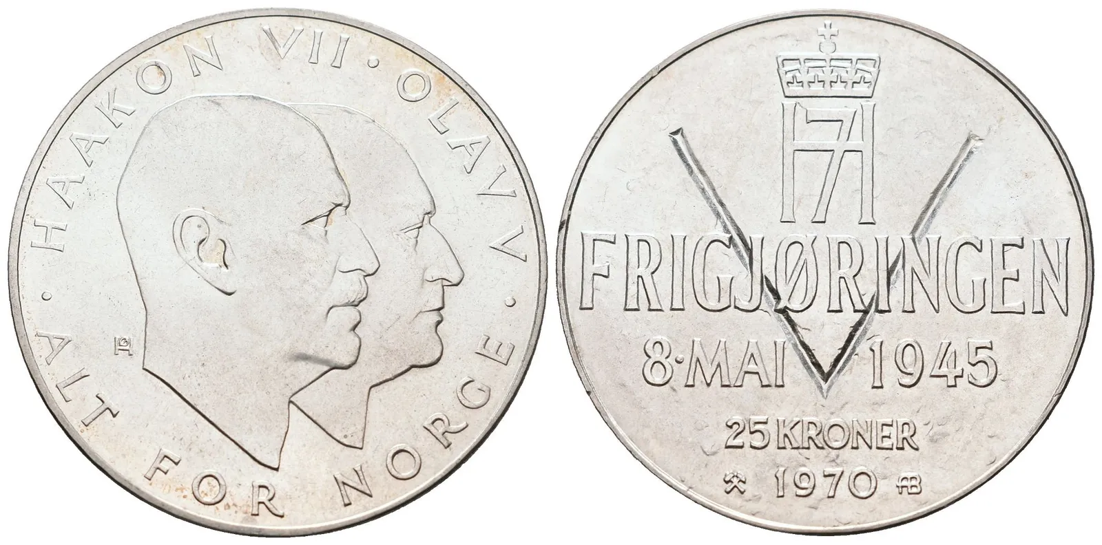Norsko, 25 Kroner 1970 - Osvobození