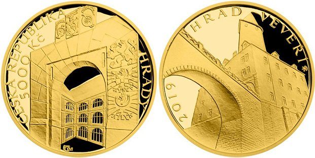 5000 Kč 2019 - Hrad Veveří, PROOF
