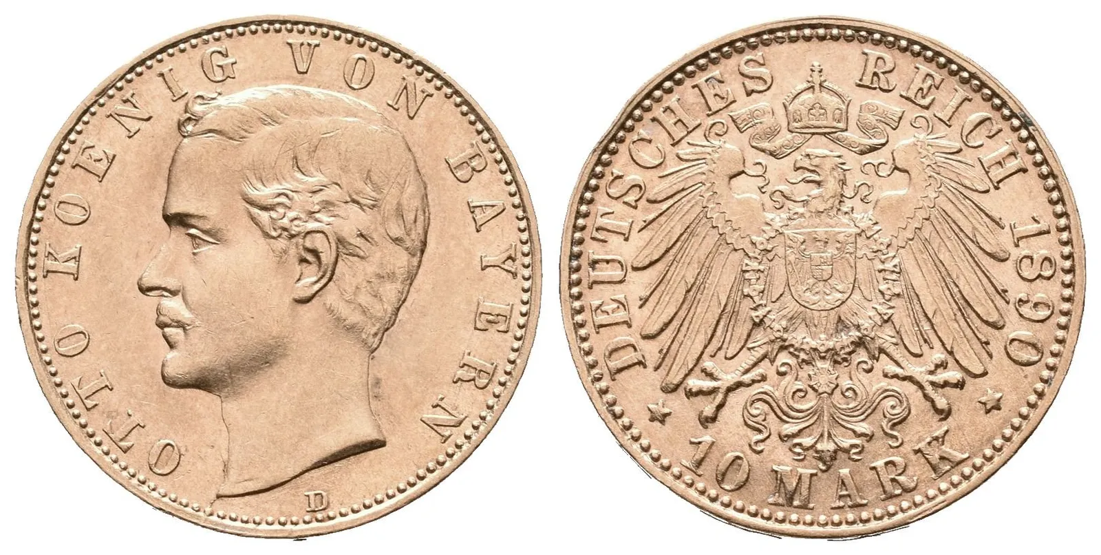 Bavorsko, 10 Marka 1890 D