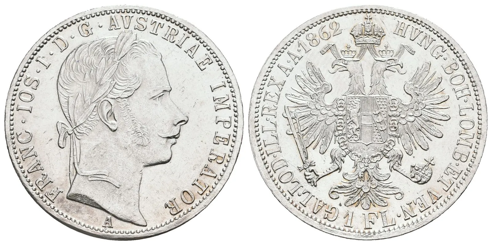Zlatník 1862 A, velmi pěkná zachovalost, lesk na Rv., rysky — 1