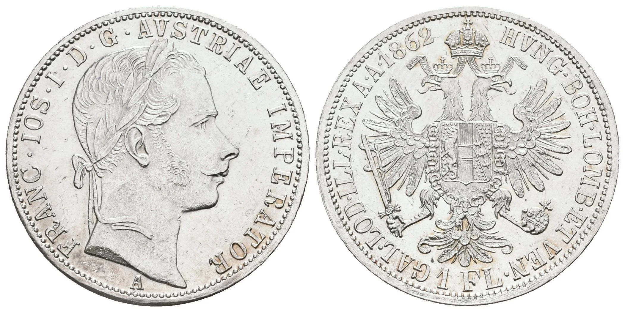 Zlatník 1862 A, velmi pěkná zachovalost, lesk na Rv., rysky — 1