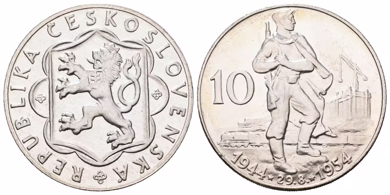 10 Kčs 1954 - 10. výročí SNP