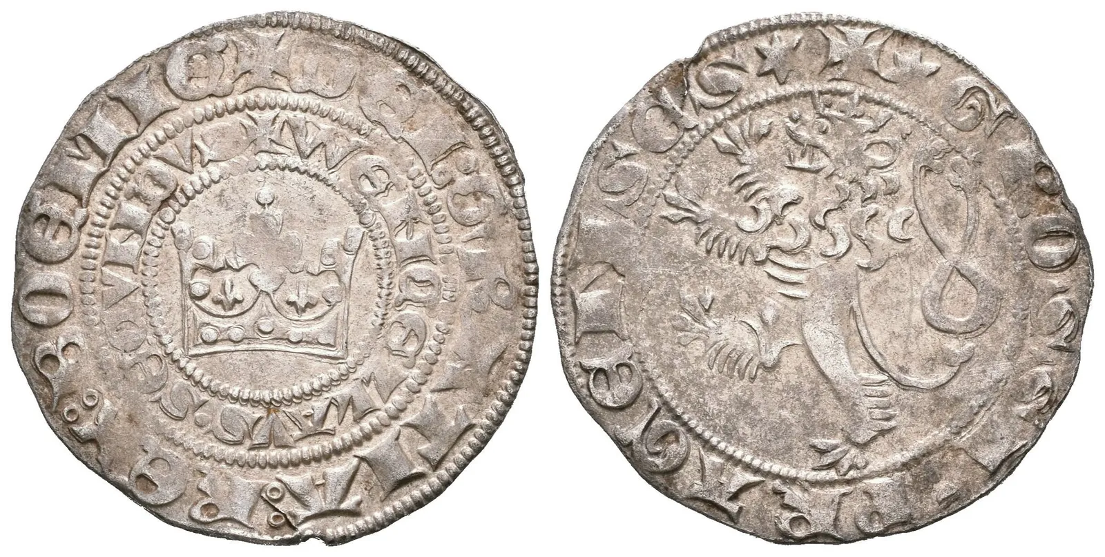 Pražský groš, Sm.2 (3,73 g), všechna písmena A s příčkou, — 1