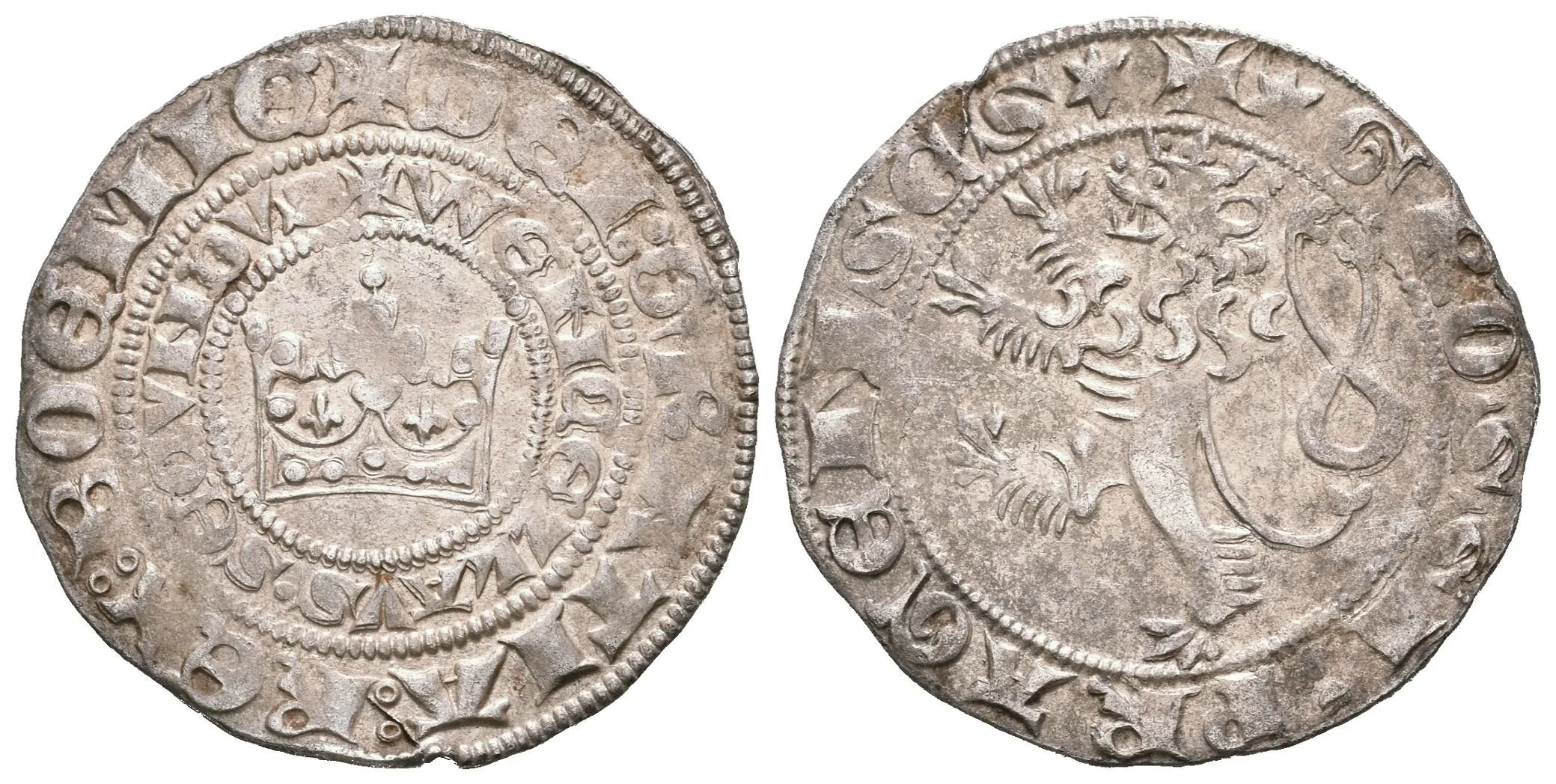 Pražský groš, Sm.2 (3,73 g), všechna písmena A s příčkou, — 1