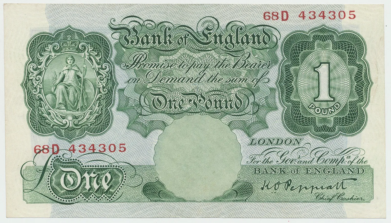 Velká Británie, 1 Pound (1934~1939), Peppiatt, P.366c