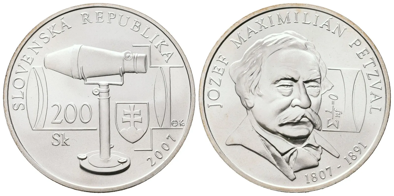 200 Sk 2007 - Jozef Maximilián Petzval, běžná kvalita