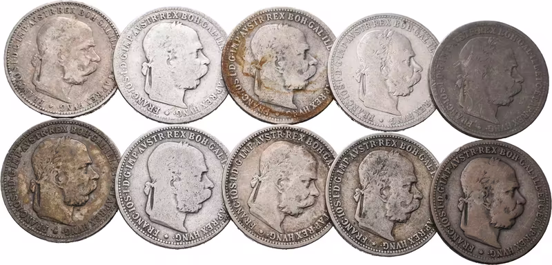 1 Koruna 1893, 10 kusů